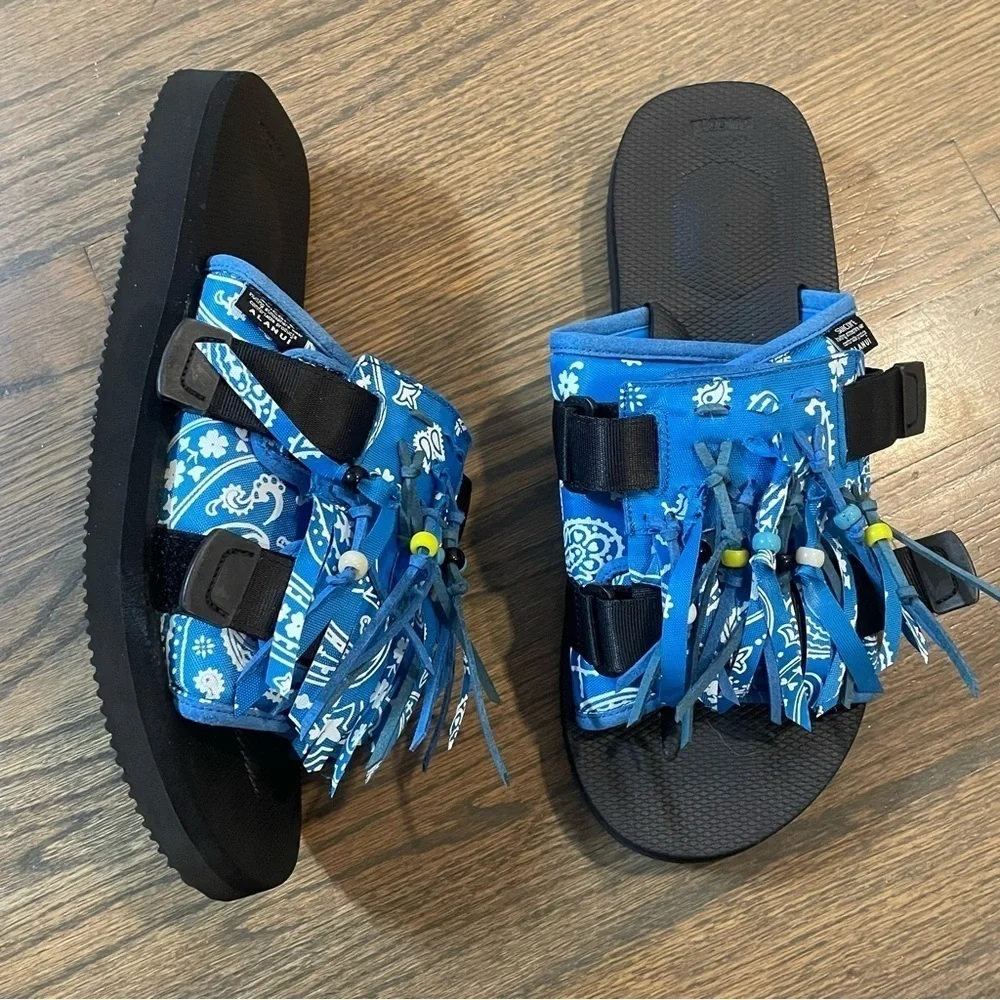 Alanui X Suicoke Moto Cab fringe-detail open-toe sandals Men’s 11